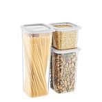 Smartware 2'Li Set Skali Kare Saklama Kabı Beyaz (2'şer adet 740 ml, 1440 ml, 2350 ml)