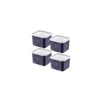 Smartware 4'Lü Set No Frost Saklama Kabı Lacivert 1250 ML