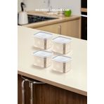 Smartware 4'Lü Set No Frost Saklama Kabı Latte 1250 Ml