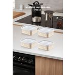 Smartware 4'Lü Set No Frost Saklama Kabı Latte 700 ML