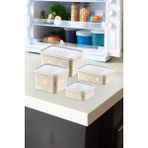 Smartware 4'Lü Set No Frost Saklama Kabı Latte (tüm boylar) - Krem