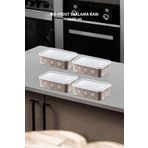 Smartware 4'Lü Set No Frost Saklama Kabı Terra 1600 ML