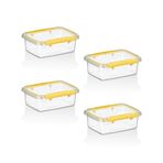 Smartware 4'lü Set Press - Lock Saklama Kabı 360 ml - Sarı