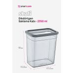 Smartware 6'Lı Set Skali Dikdörtgen Saklama Kabı Antrasit 2350 Ml