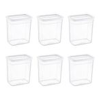 Smartware 6'Lı Set Skali Dikdörtgen Saklama Kabı Beyaz 2350 ML - BEYAZ, Çok Amaçlı saklama kabı