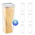 Smartware 6'Lı Set Skali Kare Saklama Kabı Beyaz 2140 ML