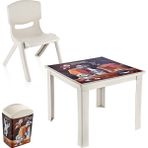 Smartware Fiore 3'lü Set Çocuk Masa Sandalye Takımı Latte Space 1-3 Yaş