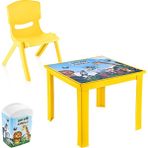Smartware Fiore 3'lü Set Çocuk Masa Sandalye Takımı Sarı Safari 1-3 Yaş