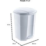 Smartware Pedallı Çöp Kovası 11 Lt - Beyaz