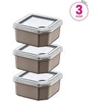 Smartware Q-Box Saklama Kabı 3 Lü Set ( 3 x 350 Ml) - Bej