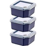 Smartware Q-Box Saklama Kabı 3 Lü Set ( 3 x 350 Ml) - Lacivert