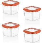 Smartware Smatware 4'lü Set Loxo Sızdırmaz Saklama Kabı 1000 ml - 1 lt - Turuncu