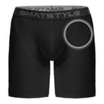 Smatstyle Erkek kompresyon şortu, şort, tayt, baselayer koşu iç çamaşırı, hızlı kuruyan spor şortu, antrenman şortu, Siyah ağ, L