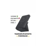SMAYLİNG 10.000 Mah Magsafe Standlı PowerBank Hızlı Şarj Taşınabilir Güçlü Manyetik 20W Şarj Cihazı