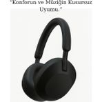 Smayling Kablosuz Bluetooth Kulaklık Siyah – Gürültü Engelleme, Uzun Pil Ömrü, Rahat Deri Yastık, Bluetooth 5.3