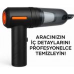 Smayling Şarjlı Mini Araç Içi Süpürge 16000PA Vakum + Üfleme, Fırçasız Motor, 3 Kademe Güç, Yıkanabilir Filtre, Type-C Şarjlı