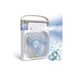 SMAYLİNG Taşınabilir Su Püskürtmeli Masa Üstü Fan 600 ml Hazne 7 Renk LED Işık Zaman Ayarlı Buz Eklenebilir