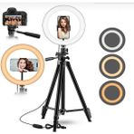Smayling Tripod Çekim Işığı Halkası Youtuber Tiktoker Canlı Yayın Ekipman Bluetooth Kumanda Selfie Light LED - Siyah - Lacivert