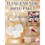 SMB Profesyonel Tüysüz Mendil Ped Oje Çıkarıcı Tırnak Temizleme Mendil (300 Lü Paket)