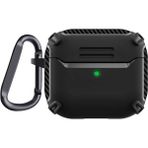 Smcase Apple Airpods 3. Nesil Kılıf Sert Armor Karbon Görünüm A26 Siyah