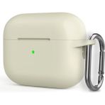 Smcase Apple Airpods Pro 2 Kılıf Mat Kancalı Silikon SF17 Bej