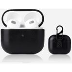 Smcase Apple Airpods Pro 2 Kılıf Suni Deri Kancalı Silikon Sf9 Siyah