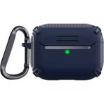 Smcase Apple Airpods Pro Kılıf Sert Armor Karbon Görünüm A26 Lacivert
