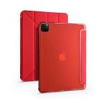 Smcase Apple iPad Pro 12.9 2020 4. Nesil Katlanabilir Standli Pu Silikon Tf2 Kılıf