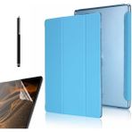 Smcase Apple iPad Pro 12.9 2022 M2 Uyumlu Kılıf Smart Cover Kapaklı Standlı Uyku Modlu SM33 + Nano + Kalem Mavi