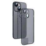 Smcase Apple iPhone 14 Mat PP Alp Kamera Korumalı Silikon Cep Telefonu Kılıfı