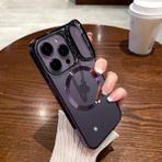 Smcase Apple iPhone 14 Pro Kamera Korumalı Standlı Magsafeli Cam Kapak Cep Telefonu Kılıfı