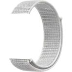 Smcase Apple Watch Uyumlu 38mm Kılıf Kumaş Cırtcırt Kordon Velcro Beyaz - Apple Watch Uyumlu 38 mm