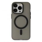 Smcase iPhone 14 Pro Max Magsafe Wiriless Özellikli Hibrit Armor Alphin Kapak Siyah Cep Telefonu Kılıfı