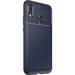 Smcase Samsung Galaxy A20 Negro Karbon Silikon Tam Kapatan Cam Lacivert Cep Telefonu Kılıfı