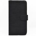 Smcase Samsung Galaxy A73 Kumaş Spor Standlı Cüzdan Siyah Cep Telefonu Kılıfı