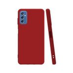 Smcase Samsung Galaxy M52 5G Mat Biye Silikon Tam Kapatan Lacivert Cep Telefonu Kılıfı