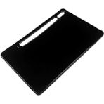 Smcase Samsung Galaxy Tab S7+ SM-T970 Uyumlu Kılıf Silikon Arkası Buzlu Lüx Koruma S2 Siyah