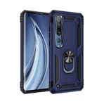 Smcase Xiaomi Mi 10 Vega Yüzüklü Tank Kapak Tam Kapatan Cam Lacivert Cep Telefonu Kılıfı
