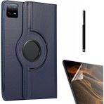 Smcase Xiaomi Mi Pad 6 Pro Kılıf Kapaklı Standlı 360 Dönebilen Koruma DN22 + Nano + Kalem Lacivert