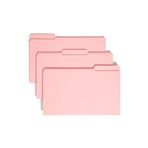 Smead Dosya Klasörü, Güçlendirilmiş 1/3 Kesim Sekme, Yasal Boyut, Pembe, Kutu başına 100 adet (17634)