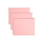 Smead Sekmeli Renkli Askılı Dosya Klasörü, 1/5-Kesim Ayarlanabilir Tab, Mektup Boyutu, Pembe, Kutu başına 25 (64066)