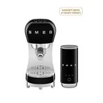 Smeg 50's Style Espresso Kahve Makinesi Seti Ve Yeni Kompakt Süt Köpürtücülü - Siyah