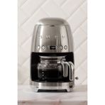 Smeg 50'S Style Retro Paslanmaz Çelik Filtre Kahve Makinesi DCF02SSEU 1 Fincan Kapasitesi ile Otomatik Kapanma - Gri