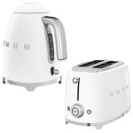 Smeg 6244211962236 Beyaz Kettle ve 1x2 Ekmek Kızartma Makinesi Seti