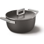Smeg CKFC2411BLM Siyah Cam Kapak Tencere