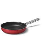 SMEG, CKFF3001RDM yapışmaz kızartma tavası, çap 30 cm, ergonomik paslanmaz çelik sap, tüm ocak türleri için, fırında 250°'ye kadar, 3,3 l kapasite, kırmızı