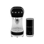Smeg Espresso Kahve Makinesi Seti & Yeni Kompakt Süt Köpürtücülü, Siyah