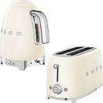 Smeg Krem Isı Ayarlı Kettle ve 2x4 Ekmek Kızartma Makinesi Seti