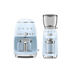 Smeg Pastel Mavi Filtre Kahve Makinesi + Kahve Öğütme Makinesi Seti