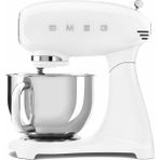 Smeg SMF03 Stand Mixer - 5 Qt Tilt-Head Mixer ile Paslanmaz Çelik Bowl, 10 Hız, Retro 50S Vintage Style – White - Siyah